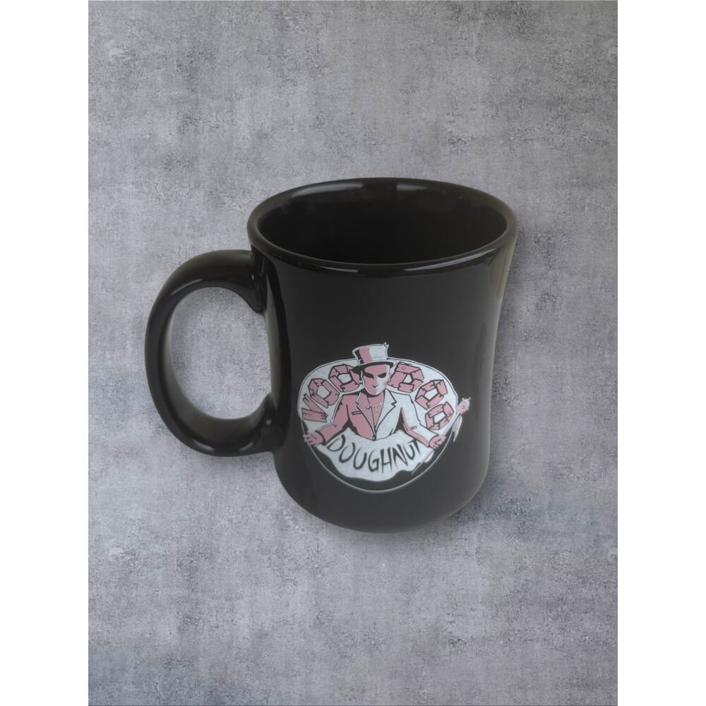 Voodoo Doughnut Donut Black Ceramic Coffee Mug Cup The Magic Is In The Hole